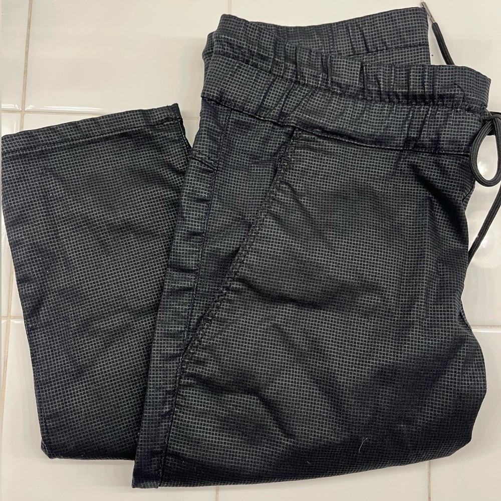 Bevy Flog Black Pants with Small Check Print